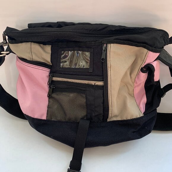L.L. Bean Messenger Bag Pink, Tan, and Black - Picture 7 of 10